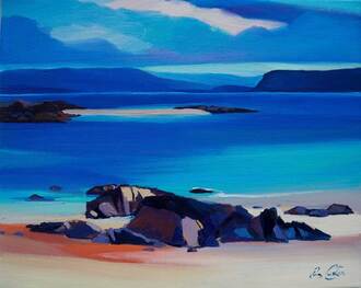 Iona Outcrop To Mull 10"x12" £110 Mounted