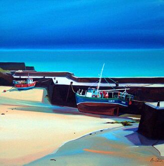 Walled Harbour, Ness 32"x32"