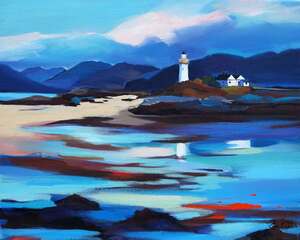 Lighthouse Reflections Isle Ornsay 16"x20"