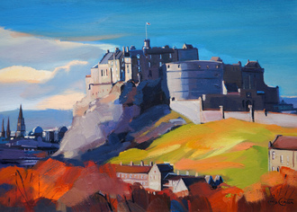 Sunlight Edinburgh Castle 8"x10" £110 Mounted