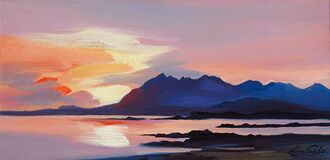 Red Cuillin Sky 8"x16" £110 Mounted