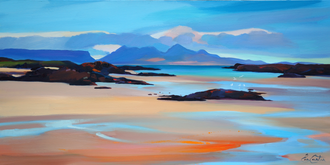 Inlets and Orange Sands 16"x32" £300 Mounted