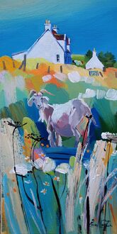 Goat On The Boat 16"x8" 